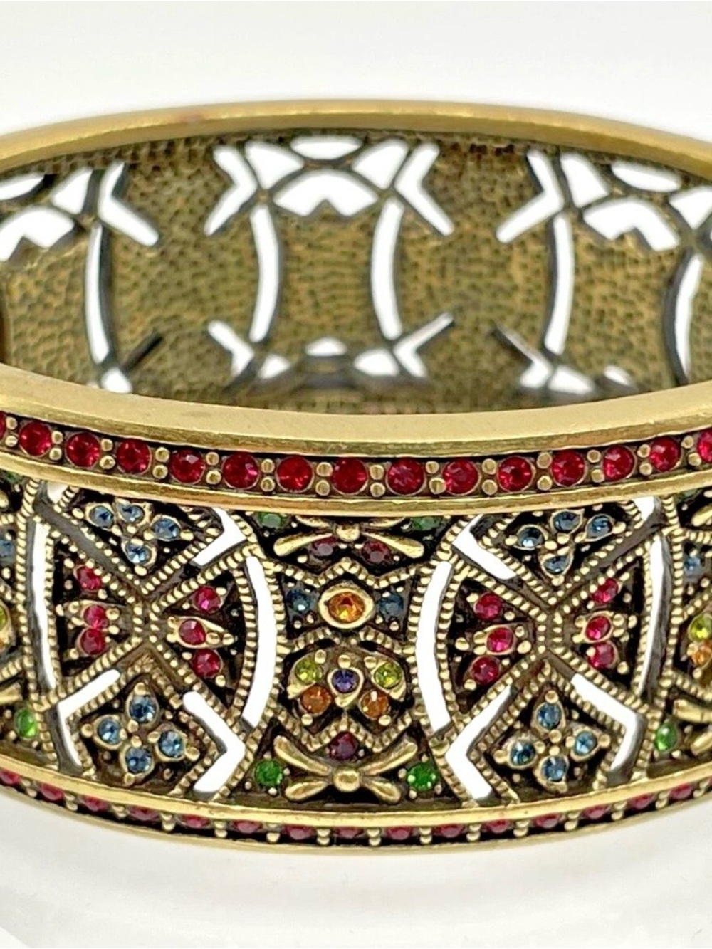 Heidi Daus "Byzantine Beauty" hinged bangle bracelet - Picture 2 of 7